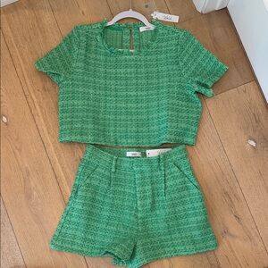 TALULAH Green Textured Set